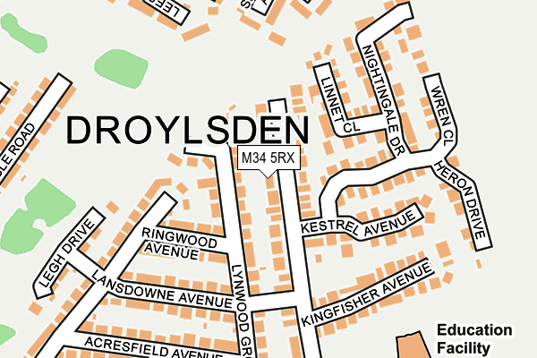 M34 5RX map - OS OpenMap – Local (Ordnance Survey) M34 5RX map - OS OpenMap – Local (Ordnance Survey)