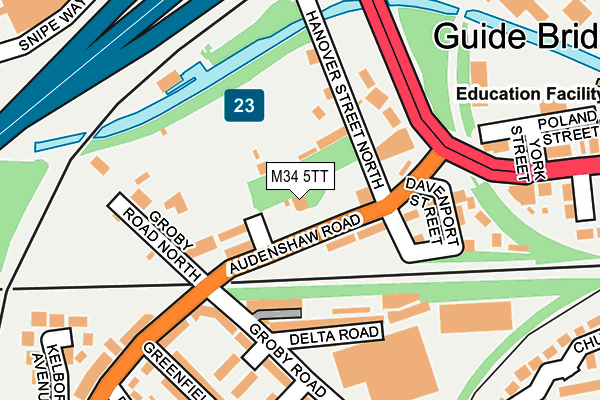 M34 5TT map - OS OpenMap – Local (Ordnance Survey) M34 5TT map - OS OpenMap – Local (Ordnance Survey)