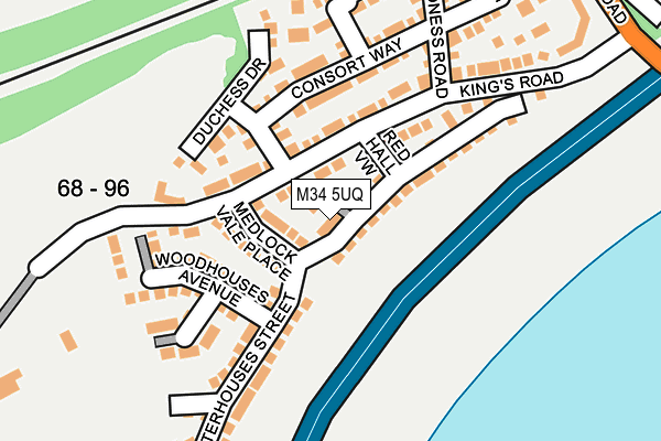 M34 5UQ map - OS OpenMap – Local (Ordnance Survey) M34 5UQ map - OS OpenMap – Local (Ordnance Survey)