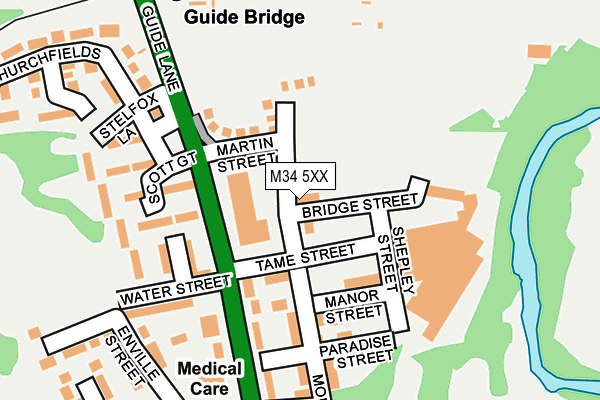 M34 5XX map - OS OpenMap – Local (Ordnance Survey) M34 5XX map - OS OpenMap – Local (Ordnance Survey)