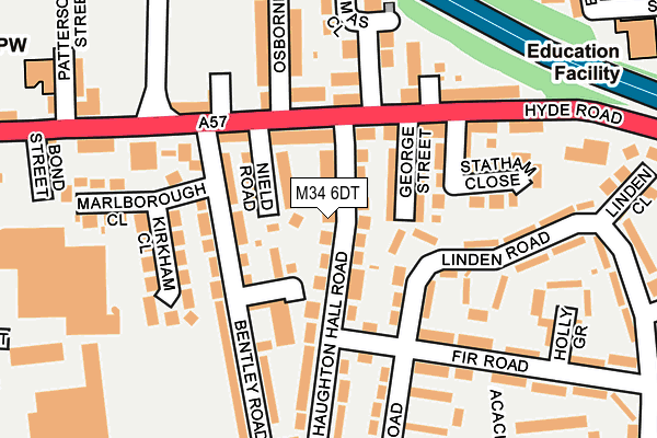 M34 6DT map - OS OpenMap – Local (Ordnance Survey) M34 6DT map - OS OpenMap – Local (Ordnance Survey)