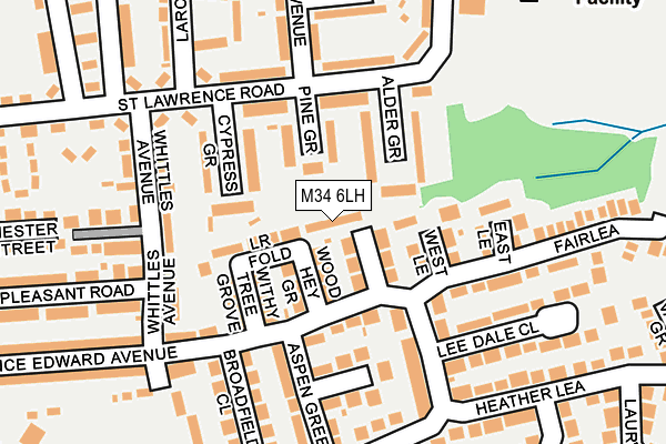 M34 6LH map - OS OpenMap – Local (Ordnance Survey)