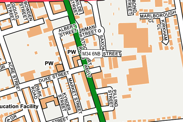 M34 6NB map - OS OpenMap – Local (Ordnance Survey) M34 6NB map - OS OpenMap – Local (Ordnance Survey)