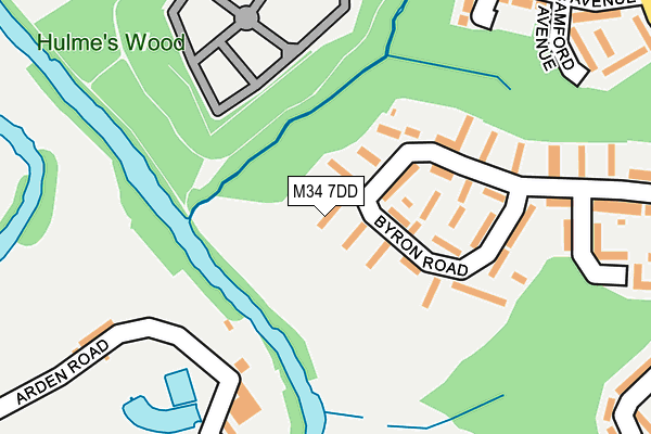 M34 7DD map - OS OpenMap – Local (Ordnance Survey)