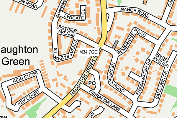 M34 7GQ map - OS OpenMap – Local (Ordnance Survey) M34 7GQ map - OS OpenMap – Local (Ordnance Survey)