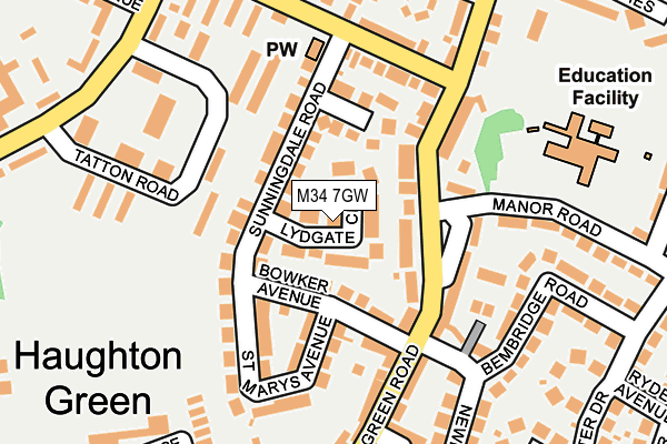 M34 7GW map - OS OpenMap – Local (Ordnance Survey) M34 7GW map - OS OpenMap – Local (Ordnance Survey)