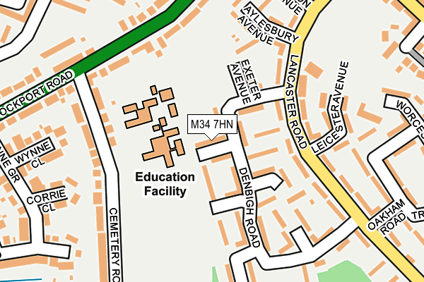 M34 7HN map - OS OpenMap – Local (Ordnance Survey) M34 7HN map - OS OpenMap – Local (Ordnance Survey)