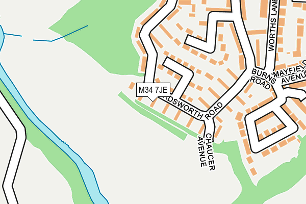 M34 7JE map - OS OpenMap – Local (Ordnance Survey) M34 7JE map - OS OpenMap – Local (Ordnance Survey)