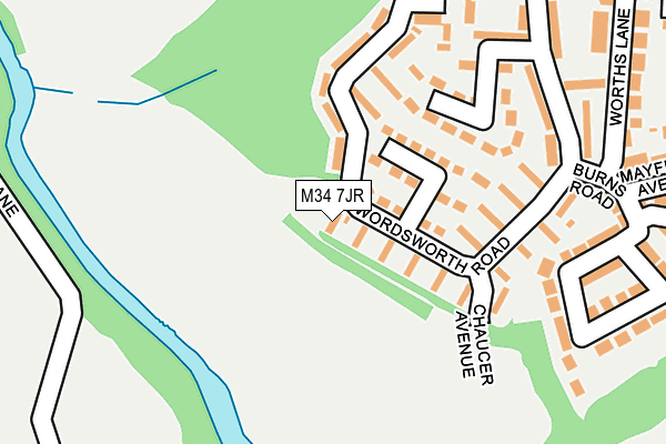 M34 7JR map - OS OpenMap – Local (Ordnance Survey) M34 7JR map - OS OpenMap – Local (Ordnance Survey)