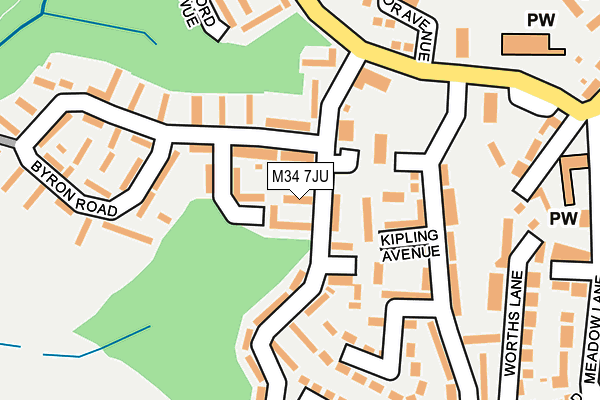 M34 7JU map - OS OpenMap – Local (Ordnance Survey) M34 7JU map - OS OpenMap – Local (Ordnance Survey)
