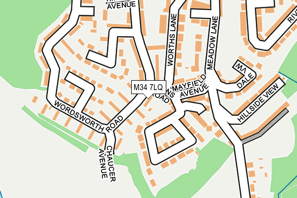 M34 7LQ map - OS OpenMap – Local (Ordnance Survey) M34 7LQ map - OS OpenMap – Local (Ordnance Survey)