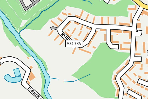 M34 7XA map - OS OpenMap – Local (Ordnance Survey) M34 7XA map - OS OpenMap – Local (Ordnance Survey)
