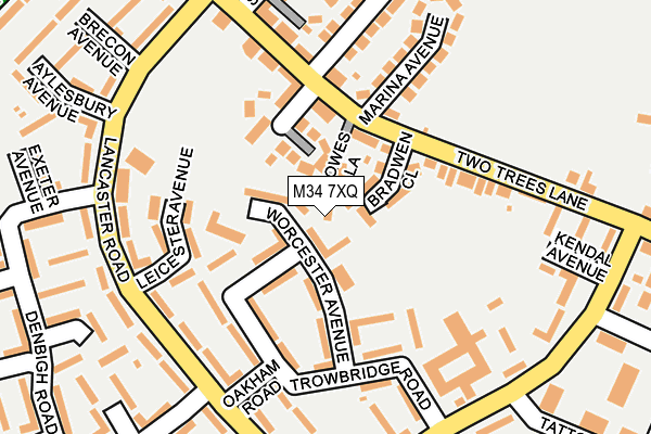 M34 7XQ map - OS OpenMap – Local (Ordnance Survey) M34 7XQ map - OS OpenMap – Local (Ordnance Survey)