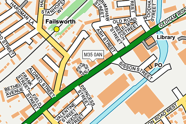 M35 0AN map - OS OpenMap – Local (Ordnance Survey) M35 0AN map - OS OpenMap – Local (Ordnance Survey)