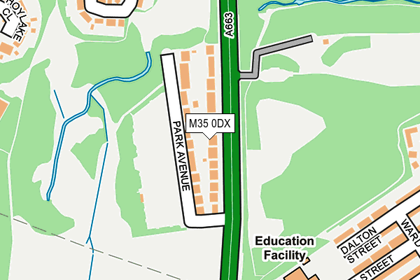 M35 0DX map - OS OpenMap – Local (Ordnance Survey)