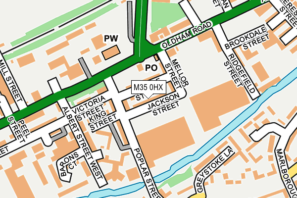 M35 0HX map - OS OpenMap – Local (Ordnance Survey) M35 0HX map - OS OpenMap – Local (Ordnance Survey)