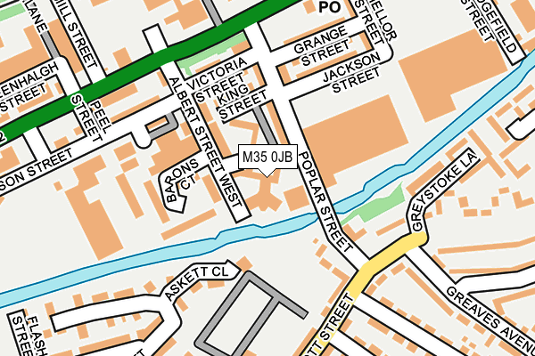 M35 0JB map - OS OpenMap – Local (Ordnance Survey) M35 0JB map - OS OpenMap – Local (Ordnance Survey)