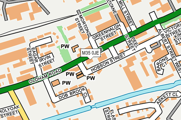 M35 0JE map - OS OpenMap – Local (Ordnance Survey) M35 0JE map - OS OpenMap – Local (Ordnance Survey)