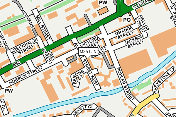 M35 0JN map - OS OpenMap – Local (Ordnance Survey) M35 0JN map - OS OpenMap – Local (Ordnance Survey)
