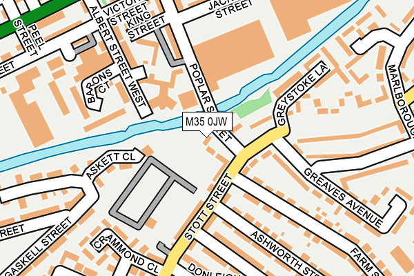 M35 0JW map - OS OpenMap – Local (Ordnance Survey) M35 0JW map - OS OpenMap – Local (Ordnance Survey)