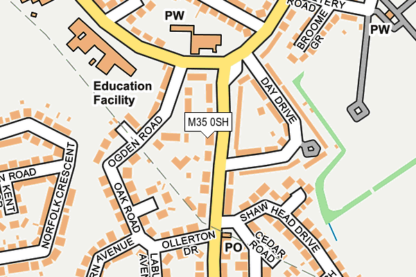 M35 0SH map - OS OpenMap – Local (Ordnance Survey)