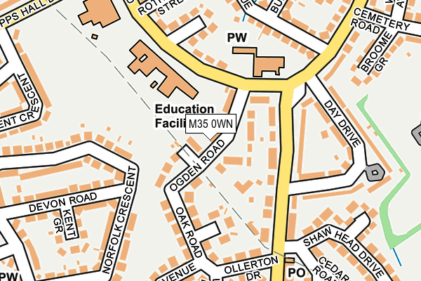 M35 0WN map - OS OpenMap – Local (Ordnance Survey) M35 0WN map - OS OpenMap – Local (Ordnance Survey)