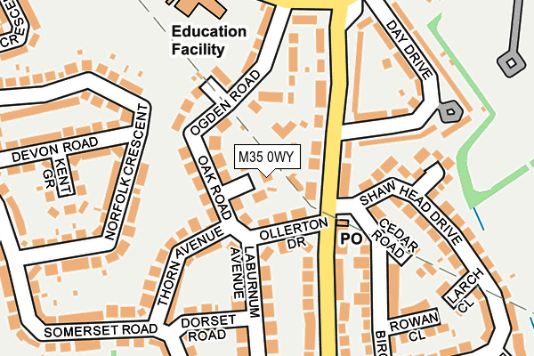M35 0WY map - OS OpenMap – Local (Ordnance Survey) M35 0WY map - OS OpenMap – Local (Ordnance Survey)
