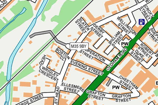 M35 9BY map - OS OpenMap – Local (Ordnance Survey) M35 9BY map - OS OpenMap – Local (Ordnance Survey)