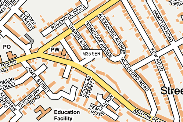 M35 9ER map - OS OpenMap – Local (Ordnance Survey) M35 9ER map - OS OpenMap – Local (Ordnance Survey)
