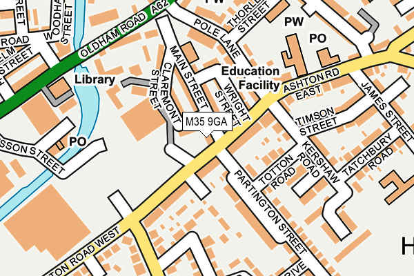 M35 9GA map - OS OpenMap – Local (Ordnance Survey) M35 9GA map - OS OpenMap – Local (Ordnance Survey)