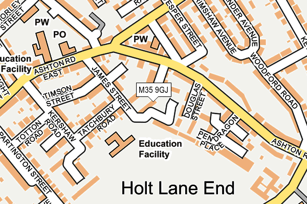 M35 9GJ map - OS OpenMap – Local (Ordnance Survey) M35 9GJ map - OS OpenMap – Local (Ordnance Survey)