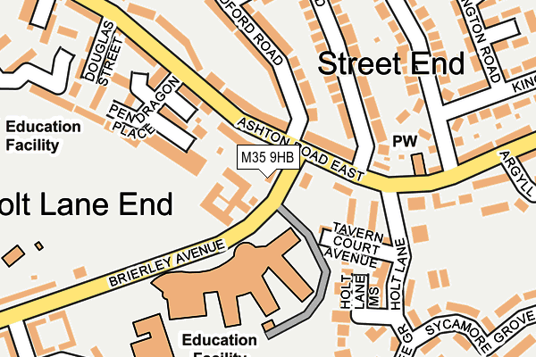 M35 9HB map - OS OpenMap – Local (Ordnance Survey)