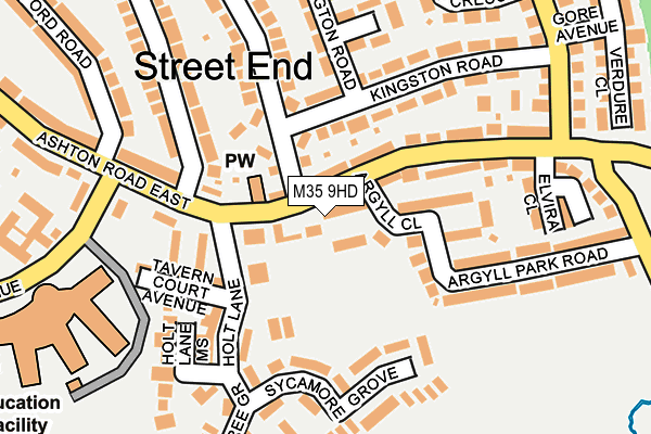 M35 9HD map - OS OpenMap – Local (Ordnance Survey) M35 9HD map - OS OpenMap – Local (Ordnance Survey)
