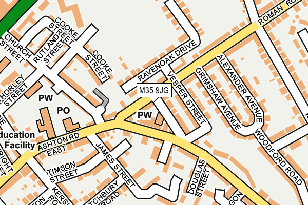 M35 9JG map - OS OpenMap – Local (Ordnance Survey) M35 9JG map - OS OpenMap – Local (Ordnance Survey)
