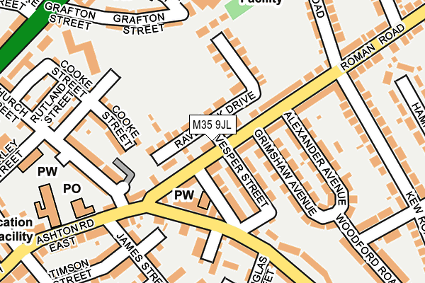 M35 9JL map - OS OpenMap – Local (Ordnance Survey) M35 9JL map - OS OpenMap – Local (Ordnance Survey)