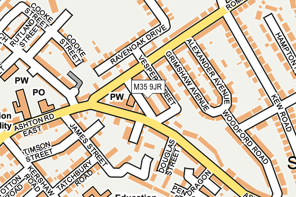 M35 9JR map - OS OpenMap – Local (Ordnance Survey) M35 9JR map - OS OpenMap – Local (Ordnance Survey)