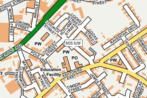 M35 9JW map - OS OpenMap – Local (Ordnance Survey) M35 9JW map - OS OpenMap – Local (Ordnance Survey)