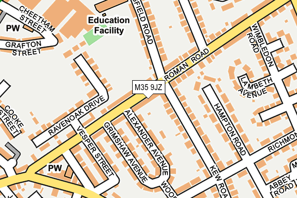 M35 9JZ map - OS OpenMap – Local (Ordnance Survey) M35 9JZ map - OS OpenMap – Local (Ordnance Survey)