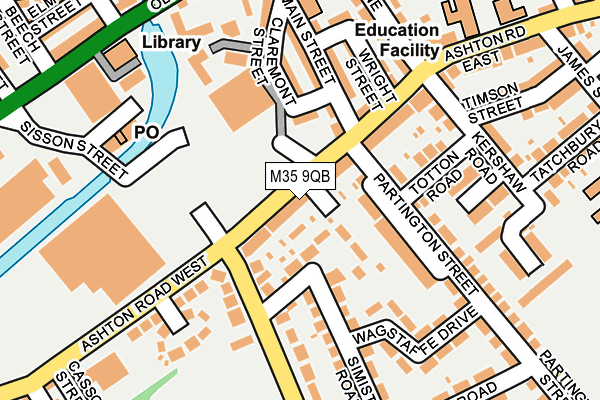 M35 9QB map - OS OpenMap – Local (Ordnance Survey) M35 9QB map - OS OpenMap – Local (Ordnance Survey)