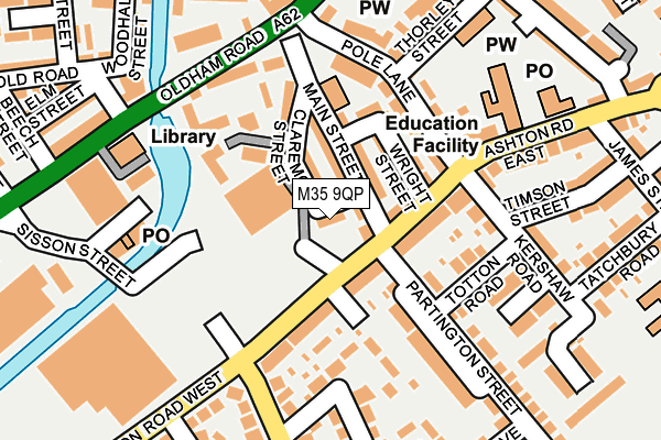 M35 9QP map - OS OpenMap – Local (Ordnance Survey) M35 9QP map - OS OpenMap – Local (Ordnance Survey)