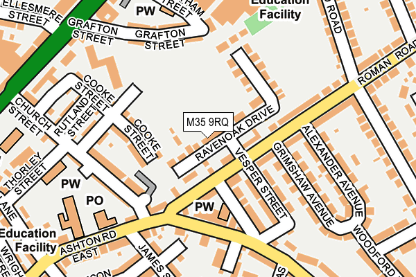 M35 9RQ map - OS OpenMap – Local (Ordnance Survey)