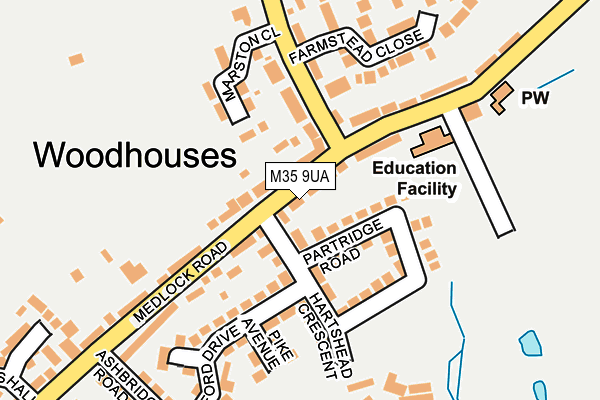 M35 9UA map - OS OpenMap – Local (Ordnance Survey) M35 9UA map - OS OpenMap – Local (Ordnance Survey)