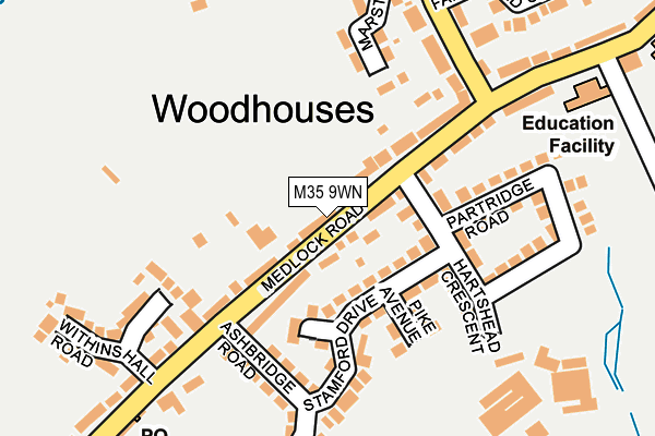 M35 9WN map - OS OpenMap – Local (Ordnance Survey) M35 9WN map - OS OpenMap – Local (Ordnance Survey)