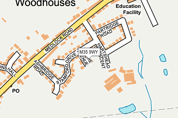 M35 9WY map - OS OpenMap – Local (Ordnance Survey) M35 9WY map - OS OpenMap – Local (Ordnance Survey)