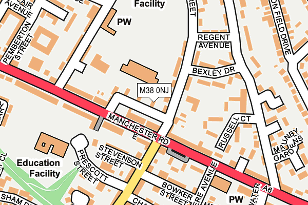 M38 0NJ map - OS OpenMap – Local (Ordnance Survey) M38 0NJ map - OS OpenMap – Local (Ordnance Survey)