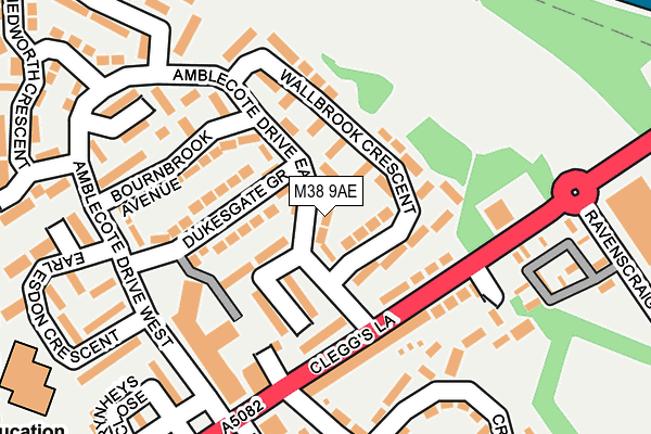 M38 9AE map - OS OpenMap – Local (Ordnance Survey) M38 9AE map - OS OpenMap – Local (Ordnance Survey)