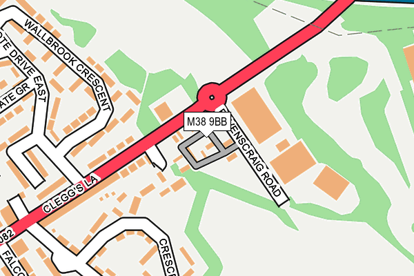 M38 9BB map - OS OpenMap – Local (Ordnance Survey) M38 9BB map - OS OpenMap – Local (Ordnance Survey)