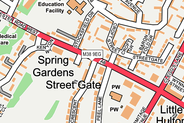 M38 9EG map - OS OpenMap – Local (Ordnance Survey) M38 9EG map - OS OpenMap – Local (Ordnance Survey)