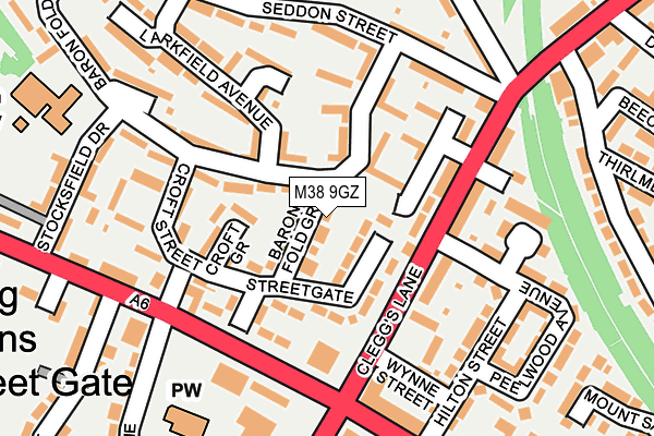 M38 9GZ map - OS OpenMap – Local (Ordnance Survey) M38 9GZ map - OS OpenMap – Local (Ordnance Survey)