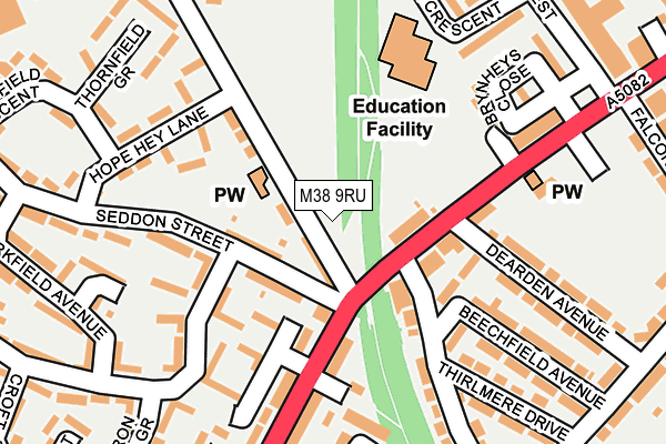 M38 9RU map - OS OpenMap – Local (Ordnance Survey) M38 9RU map - OS OpenMap – Local (Ordnance Survey)
